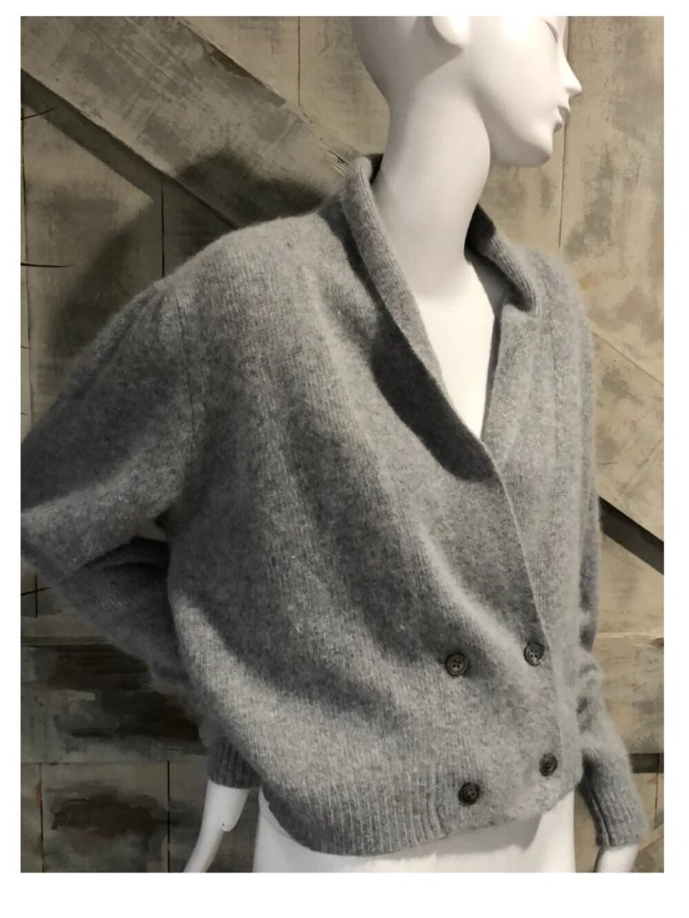 Vintage Dana Brooke Lambswool Angora Cardigan